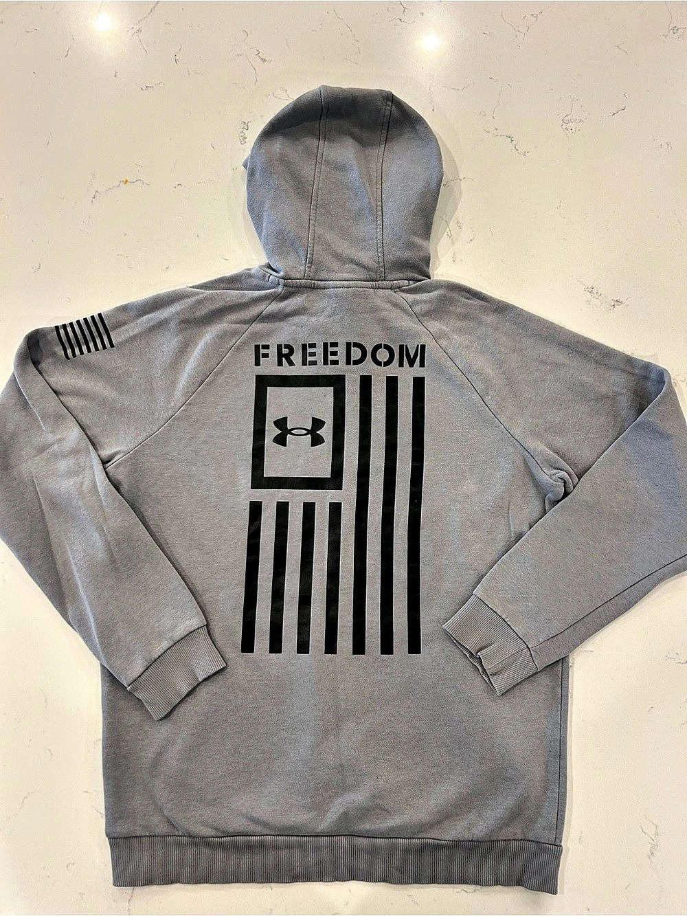 Under Armour UA Freedom Flag Men's Hoodie Gray Medium